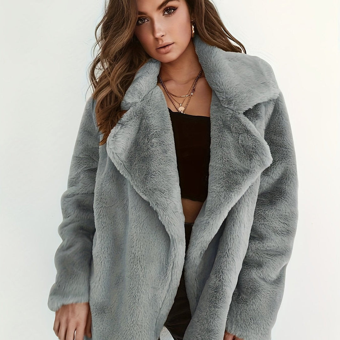 Merlin - Match Your Style And Elegance With Our Trendy Casual Fuzzy Jacket - Grey / S - Merlin - Match Your Style