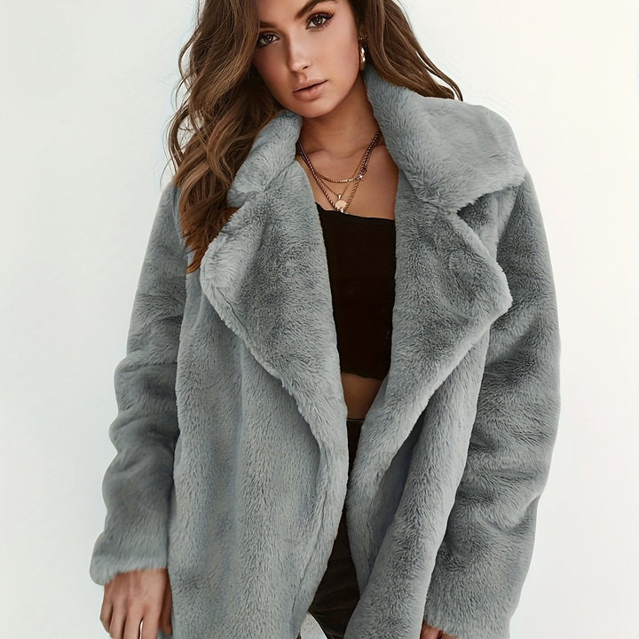 Merlin - Match Your Style And Elegance With Our Trendy Casual Fuzzy Jacket - Grey / S - Merlin - Match Your Style
