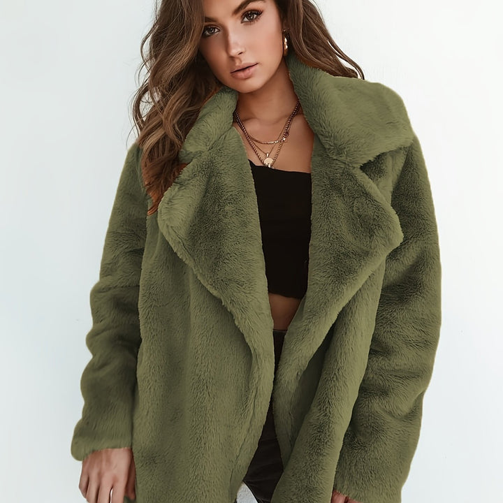 Merlin - Match Your Style And Elegance With Our Trendy Casual Fuzzy Jacket - Army Green / S - Merlin - Match Your Style