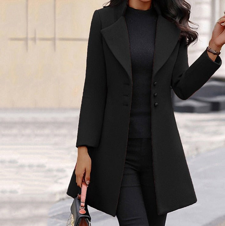 Naomi - Elegant Coat For Style-Conscious Women - Black / S (32 - 34)