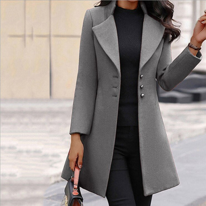 Naomi - Elegant Coat For Style-Conscious Women - Dark grey / S (32 - 34)