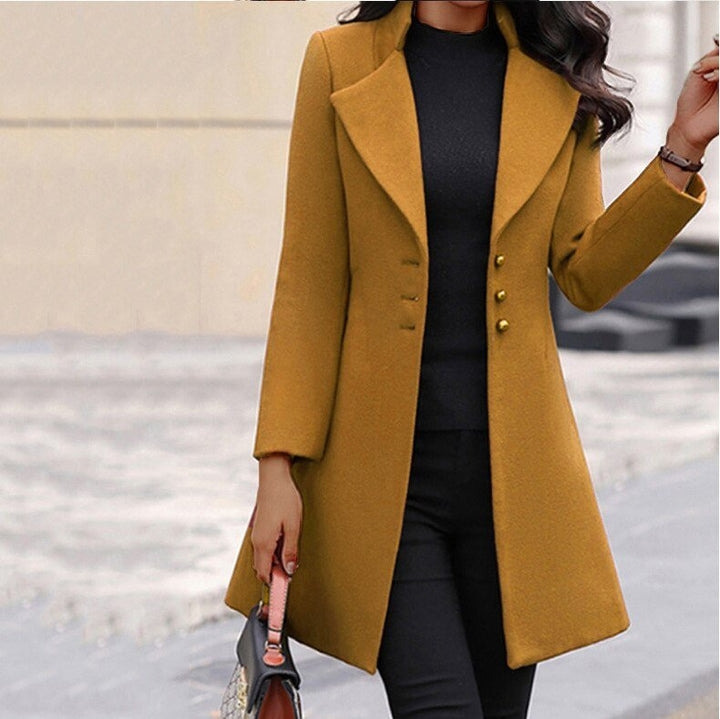 Naomi - Elegant Coat For Style-Conscious Women - Yellow / S (32 - 34)