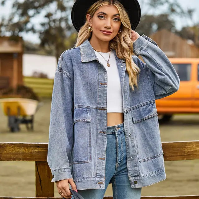 Nicola - Denim Casual Jacket - Blue / XS - jackets