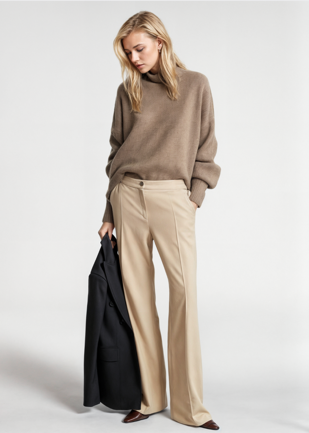 Nikki - Cashmere Sweater - Khaki / S