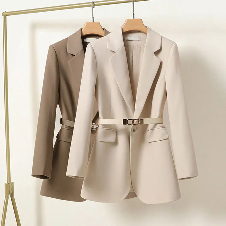 Nola - Elegant Long Blazer With Belt