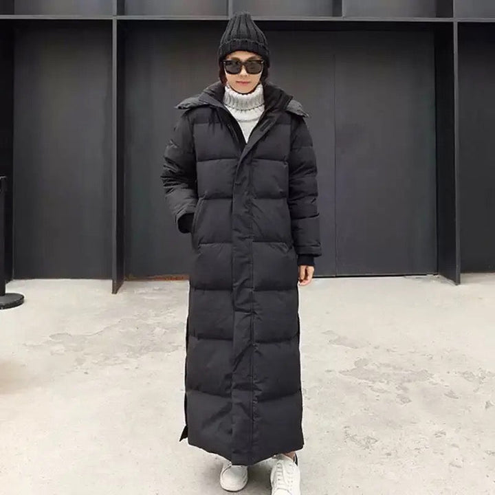 Nora - Windproof Long Puffer Jacket - Black / XS