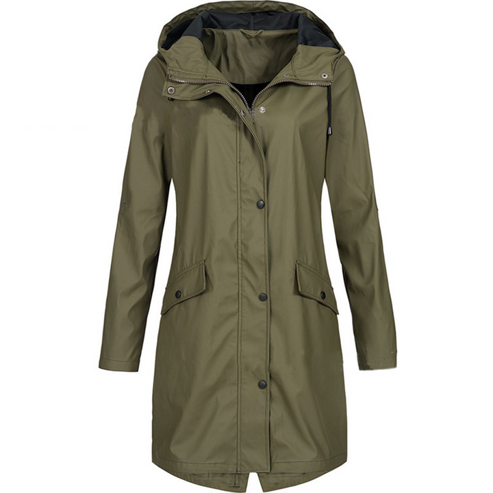 Sapphire - Elegant Raincoat - Army green / S - Women Winter Jacket