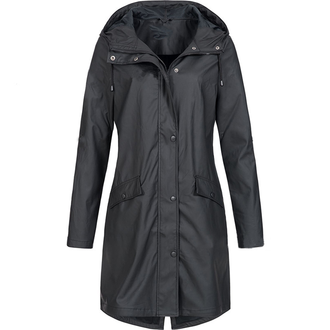 Sapphire - Elegant Raincoat - Black / S - Women Winter Jacket