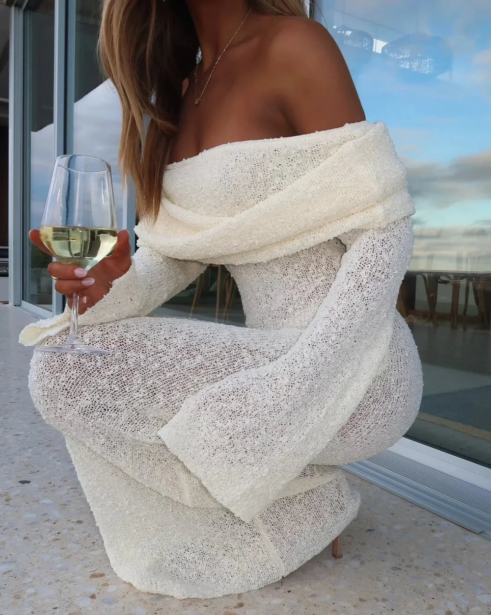 Sophie - Off-Shoulder Maxi Dress