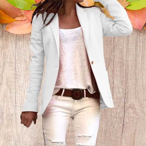 Tracie - Slimfit Blazer - White / S - Blazer