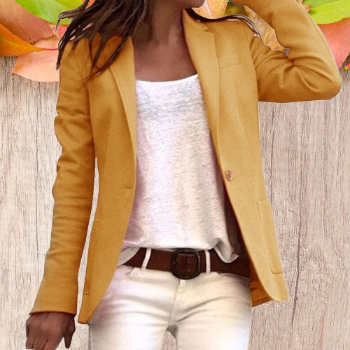 Tracie - Slimfit Blazer - Yellow / S - Blazer